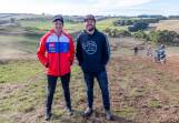 Four-hour endurance race winner Andy Wilksch and motorsport icon Toby Price at the Glenmore Pony Express and Hill Climb. Picture by Eddie Guerrero