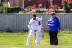 Chamika Fernando, pictured bowling for Brierly-Christ Church last season, has signed with Mortlake. Picture by Eddie Guerrero