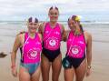 Alana Johnson, Mia Cook and Ellie Johnson performed strongly at the Victorian surf life saving titles. Picture supplied 