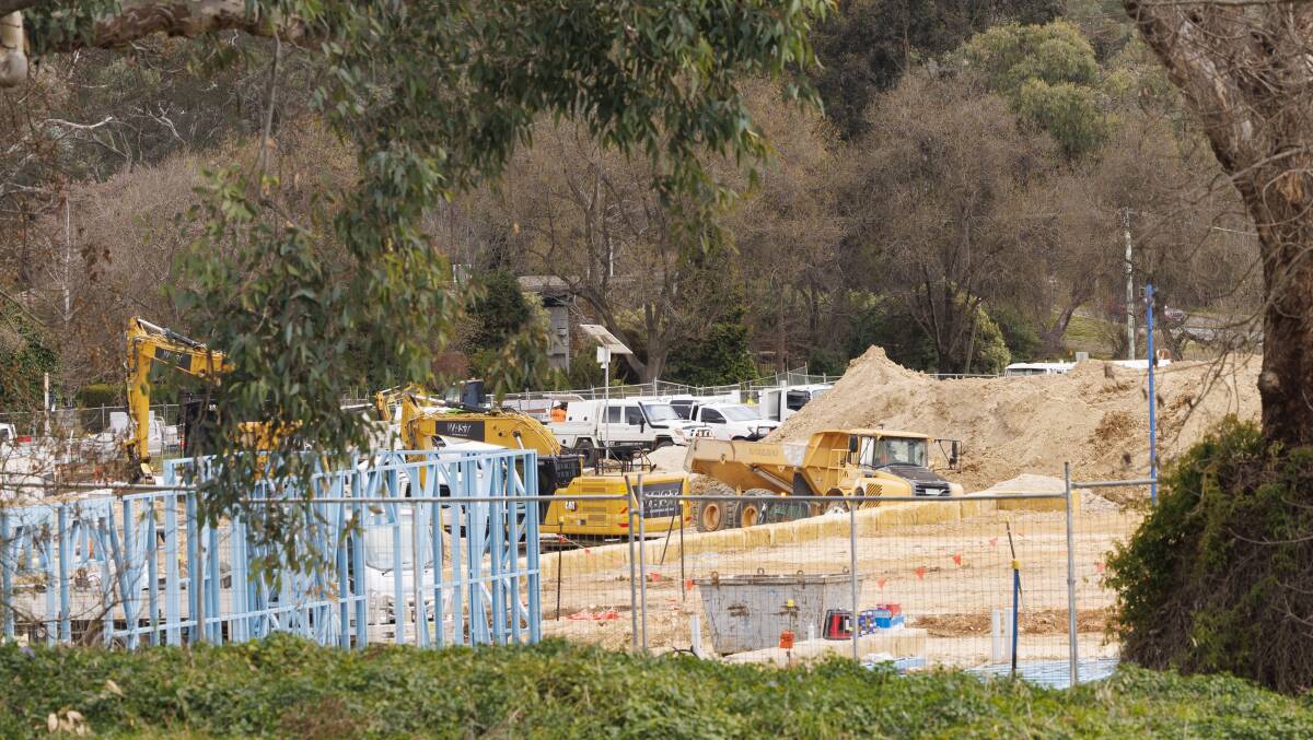 A Defence Housing Australia development under construction at Academy Close, Campbell. Picture by Keegan Carroll