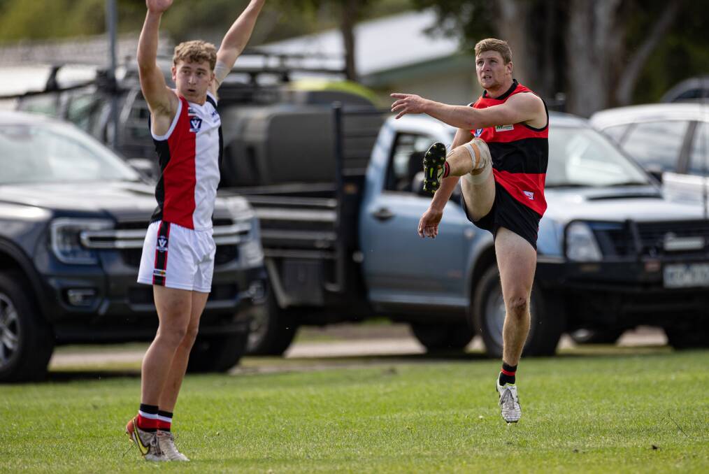 Cobden co-captain Jack Hutt is one of six likely inclusions for the Bombers in their semi-final with Koroit. Picture by Sean McKenna