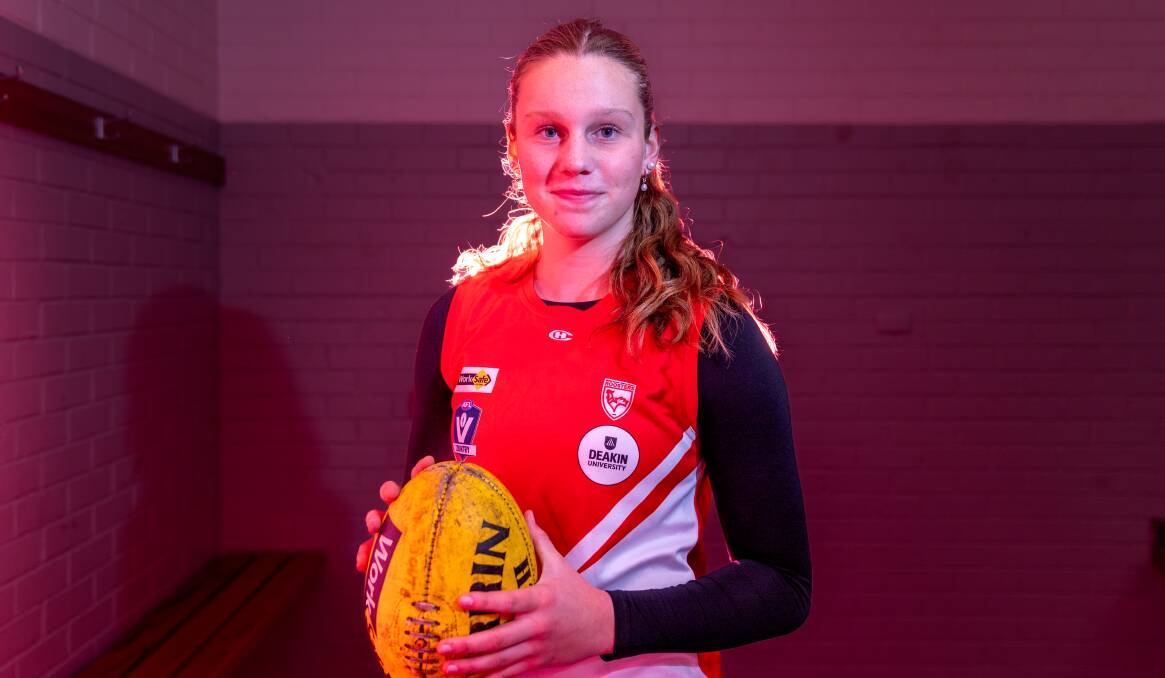 Maggie Johnstone, pictured in 2023, won the under 18 grand final with South Warrnambool last year. Picture by Eddie Guerrero