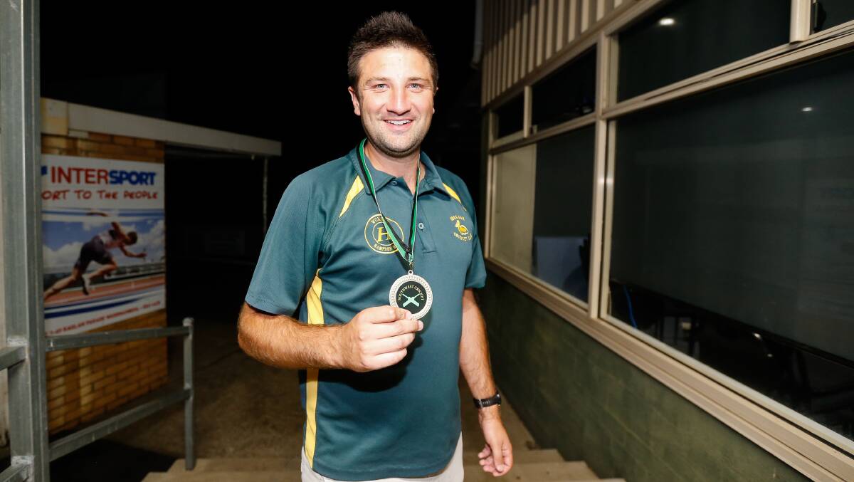 Fraser Lucas after winning the 2021-22 South West cricketer of the year award. Picture by Anthony Brady