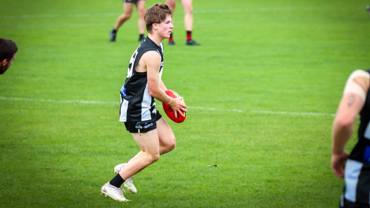 Tommy Baker, picture in round five, featured in Camperdown's win against Port Fairy in round six. Picture by Justine McCullagh-Beasy