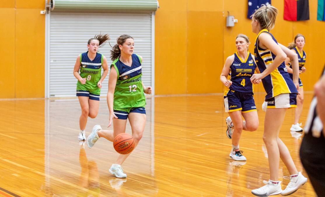 Grace Taylor playing for Warrnambool Mermaids in the CBL in February 2024. Picture by Eddie Guerrero