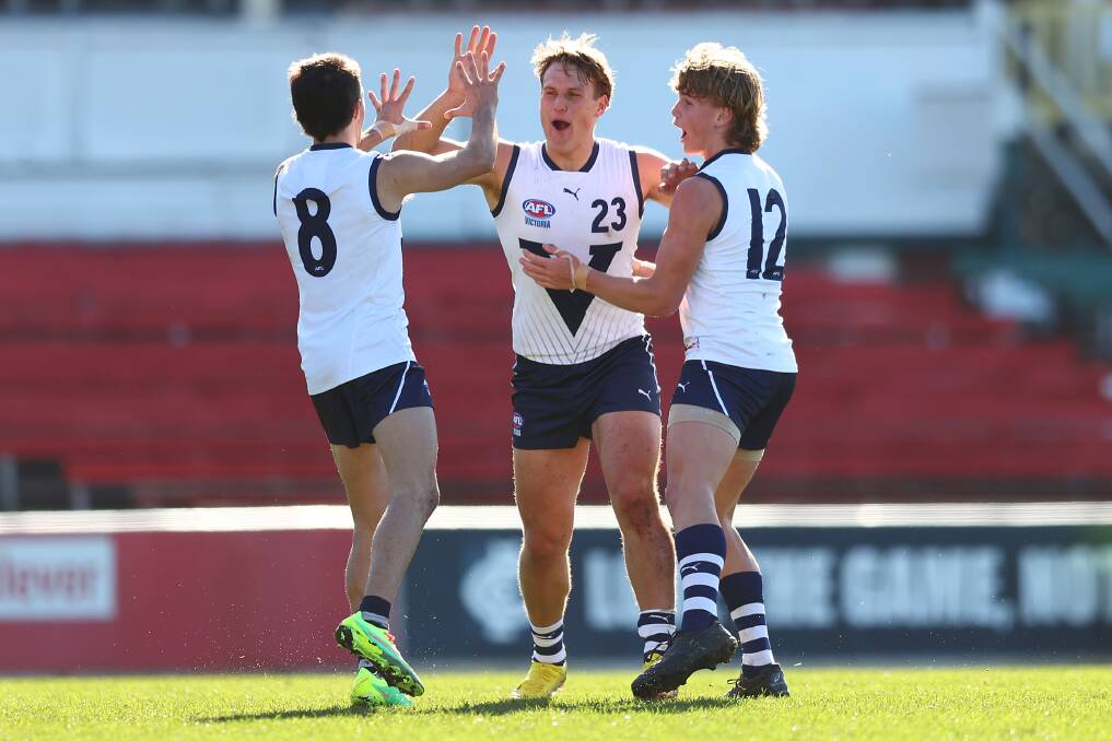 South Warrnambool's George Stevens starred for Vic Country in its under 18 loss to South Australia on Sunday. Picture by Getty Images
