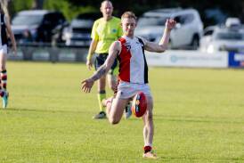 Clem Nagorcka, pictured earlier in the season, starred for Koroit in its win against Camperdown. Picture by Anthony Brady