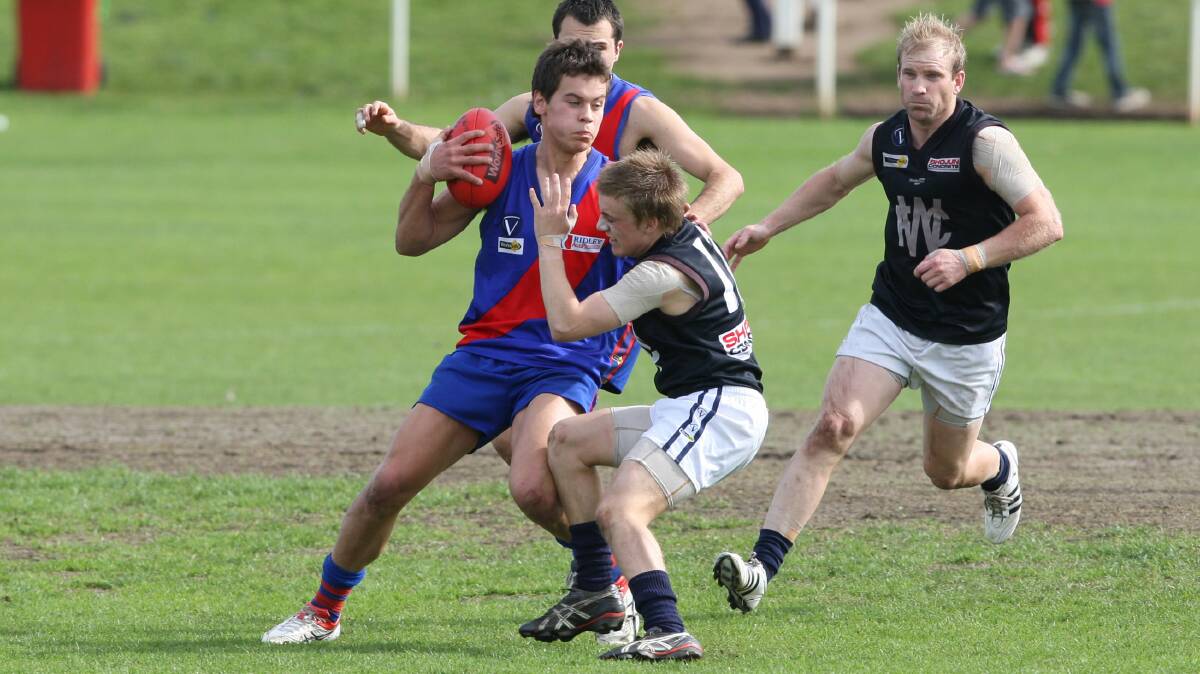 Ben Moloney playing for Terang Mortlake in 2009. File picture