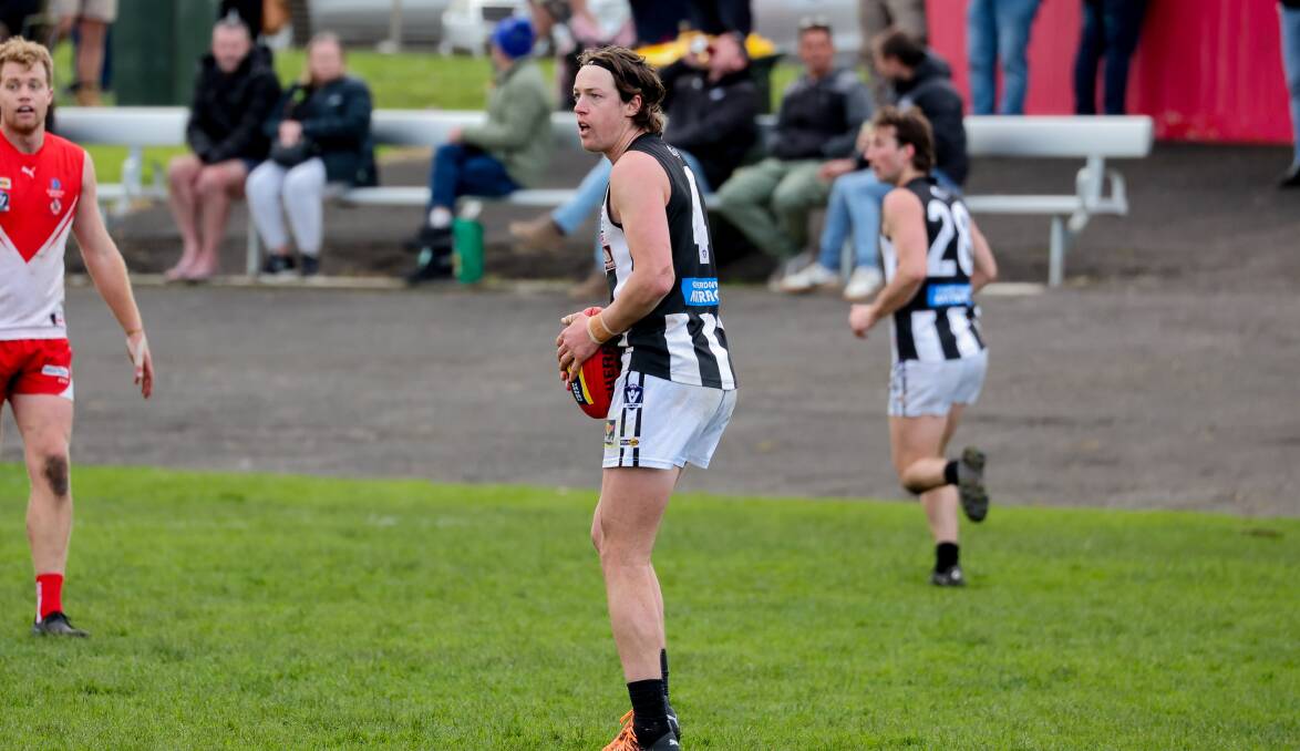 Camperdown's Brayden Draffin, pictured in 2023, is back from a calf injury. Picture by Anthony Brady