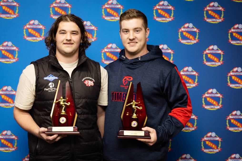Joseph Douglas and Eben White tied for the under 18 goal-kicking award with 58 goals. Picture by Sean McKenna