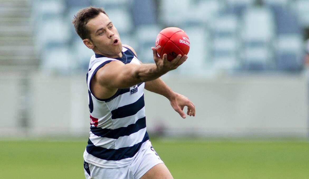 Ben Moloney playing for Geelong's VFL side in 2017. Picture by Arj Giese