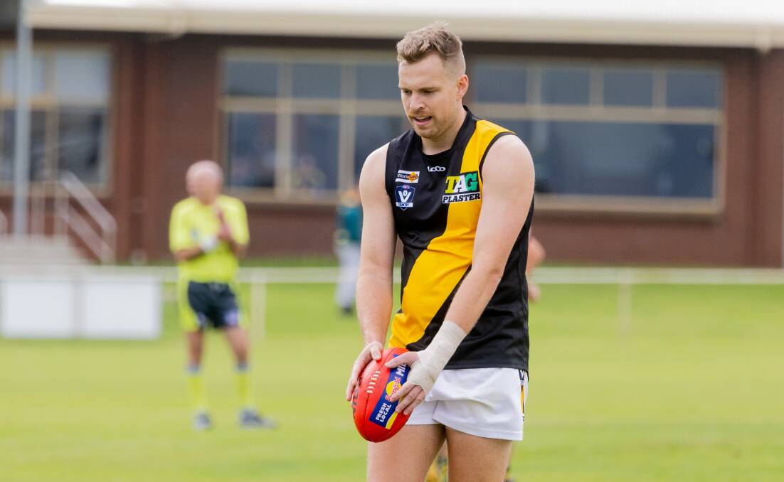Merrivale recruit Dylan Weir has kicked 18 goals from three games for his new club. Picture by Anthony Brady