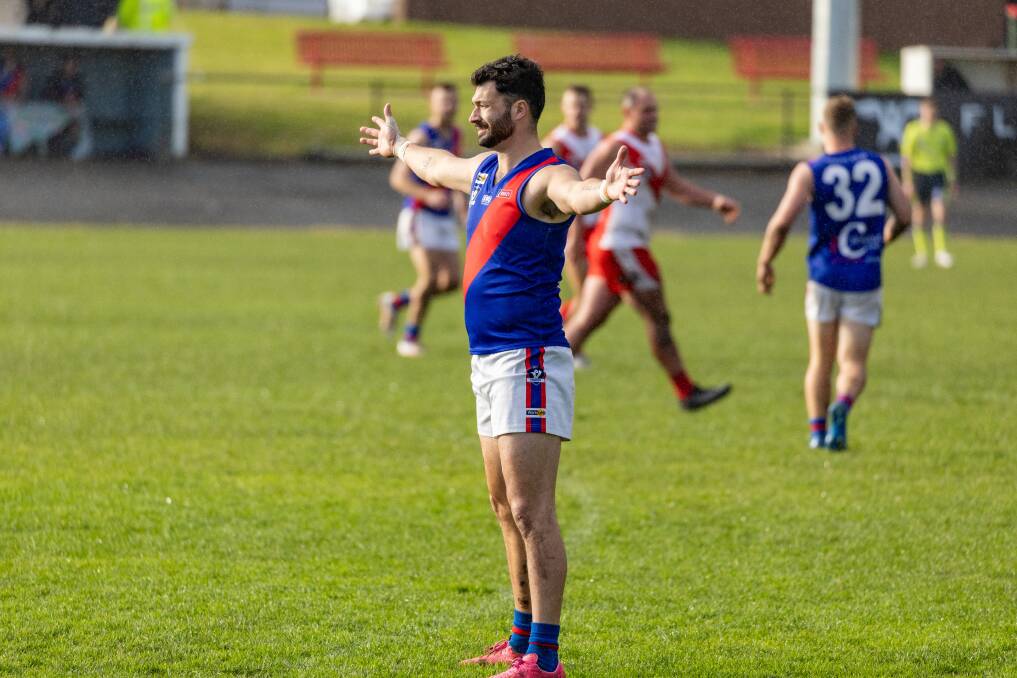 Gus Bourke, pictured earlier in the year, was one of Terang Mortlake's best against Port Fairy. Picture by Eddie Guerrero