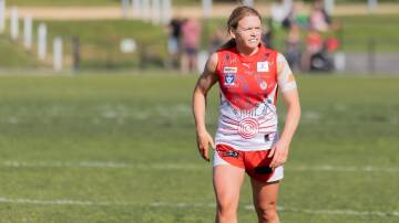 South Warrnambool's Jane McMeel, pictured in last year's decider, is hoping to win another flag with the Roosters on Sunday. Picture by Anthony Brady