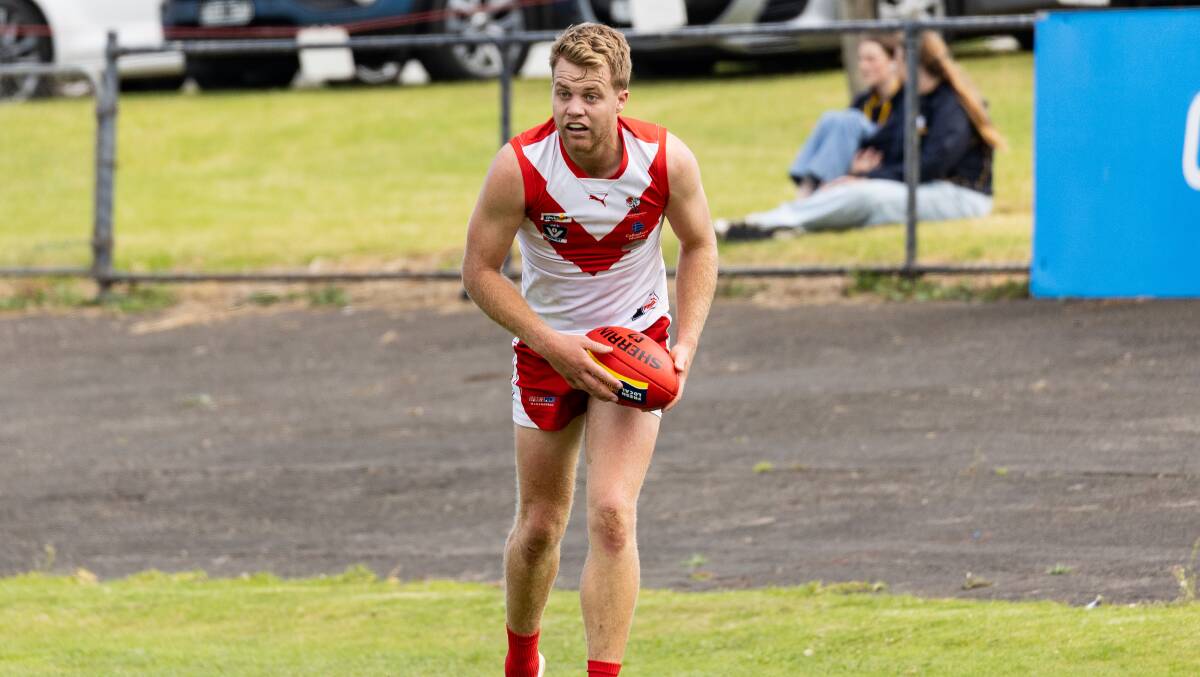 Shannon Beks kicked five goals for South Warrnambool against North Warrnambool Eagles. Picture by Anthony Brady