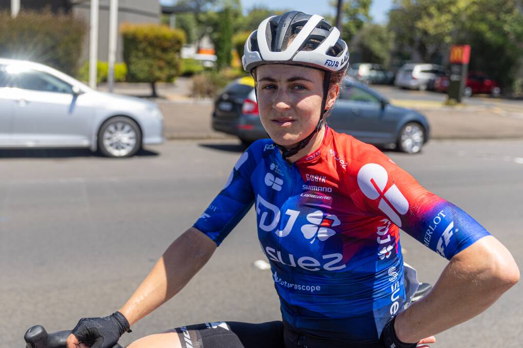 Grace Brown, pictured earlier this year after riding the Warrnambool Women's Classic, is an Olympic gold medallist. Picture by Eddie Guerrero