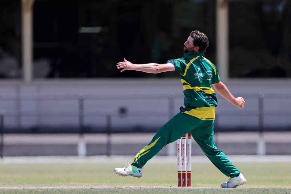 Allansford-Panmure's Simon Richardson is the leading division one wicket-taker with 21 wickets. Picture by Anthony Brady