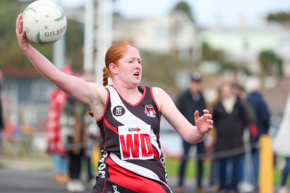 Scarlett O'Donnell has been an important part of Koroit's open-grade netball side this season. Picture by Eddie Guerrero
