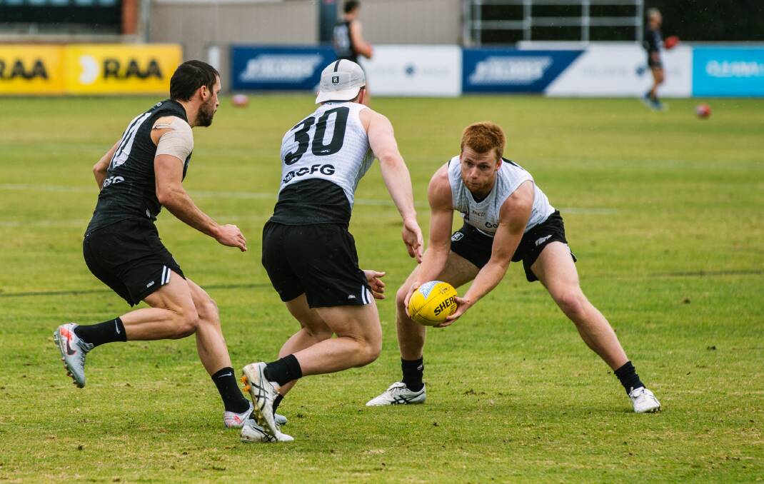 Willem Drew during a scratch match for Port Adelaide in 2020. Picture by the Port Adelaide Football Club