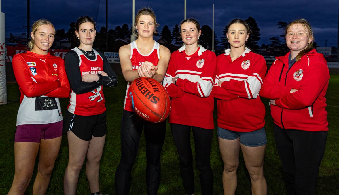 South Warrnambool under 18 girls' leadership group Frankie Bant, Olivia Wolter, Giaan Gration, Molly Jones, Lekaya Carson and Indi Baulch. Picture by Eddie Guerrero