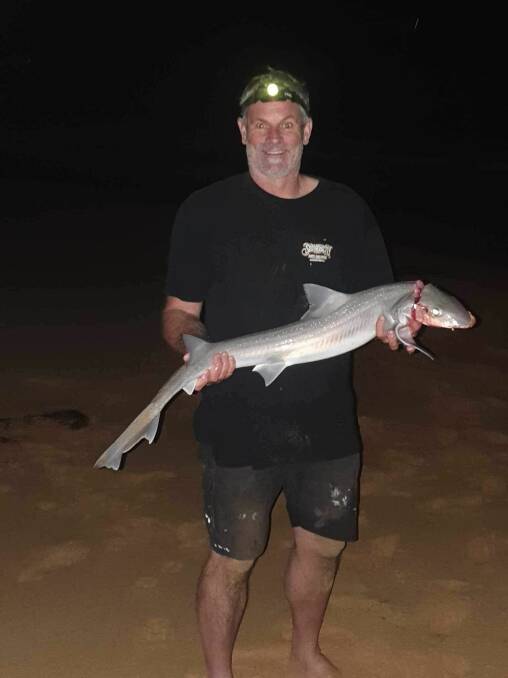 Tony Read with a nice feed of flake from Nullawarre, off the beach. Picture supplied 