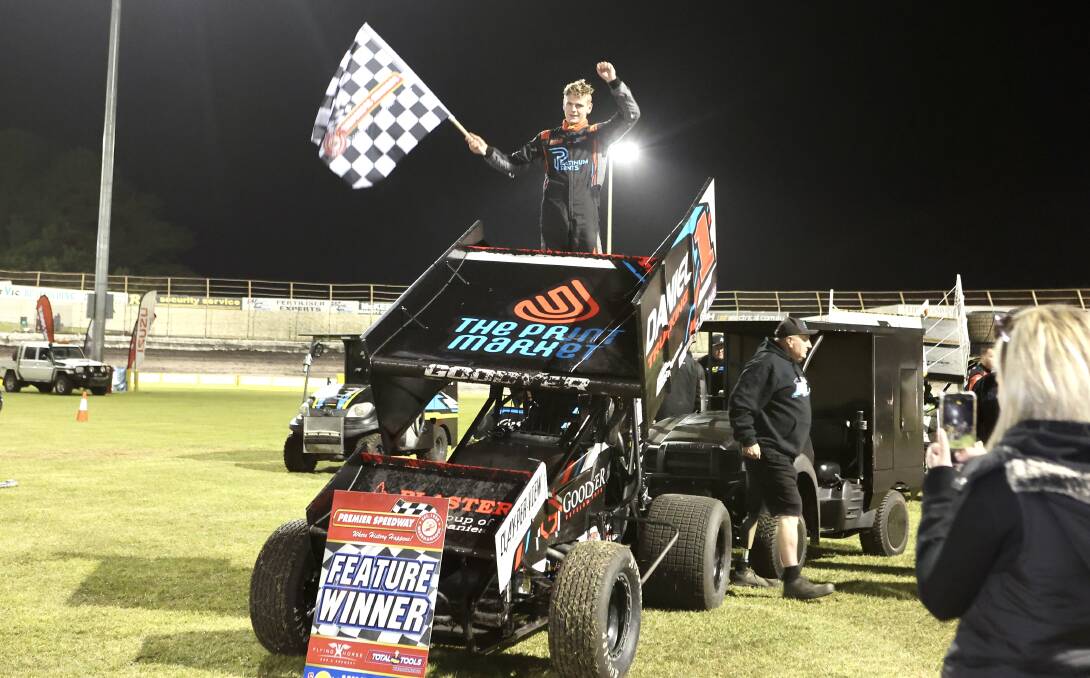 Jock Goodyer took out the second round of the SRA sprintcar series at Premier Speedway on Saturday night. Picture by Anthony Brady