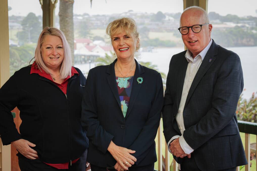 Lyndoch Living acting chief executive officer Jill Davidson (centre) says reports the service has decided to sell Terang's May Noonan aged care home and its new Warrnambool primary care building within the next four months are 'not accurate'. Picture by Sean McKenna