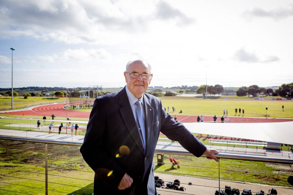Brauerander Park Foundation trustee Vern Robson at the re-opening of the track on Friday. Picture by Anthony Brady
