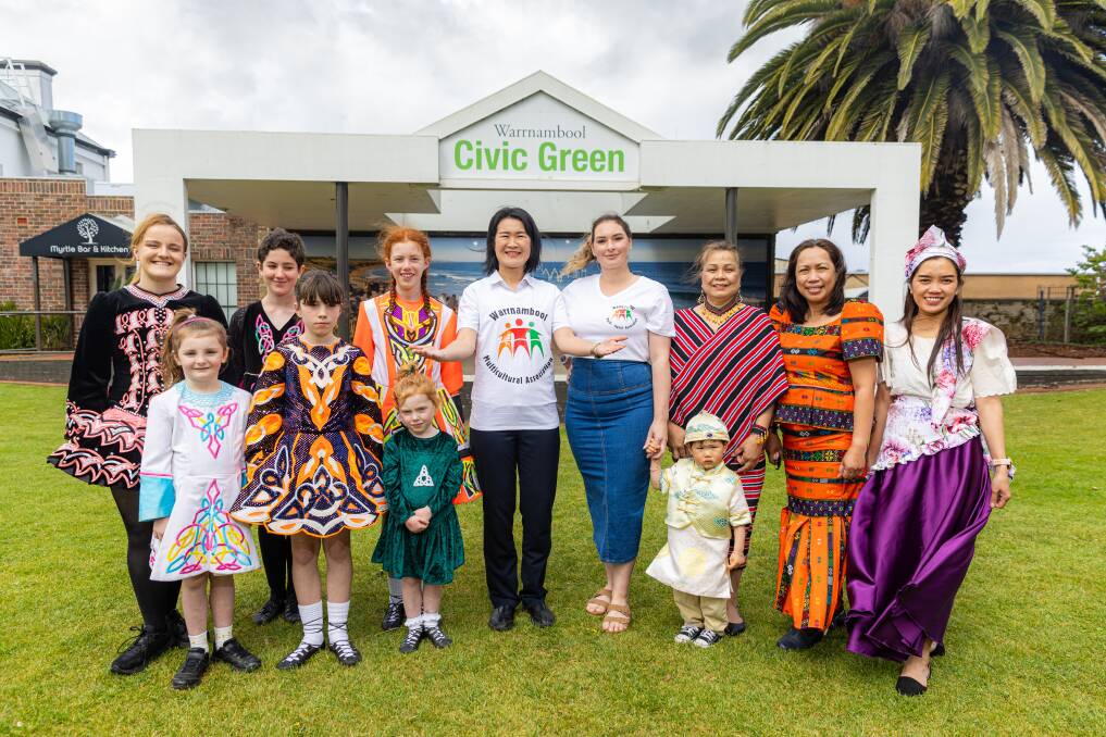 Warrnambool Multicultural Association President Daisy Ye, centre, said the committee received more than 100 expressions of interest from performers and vendors across the state this year. Picture by Eddie Guerrero