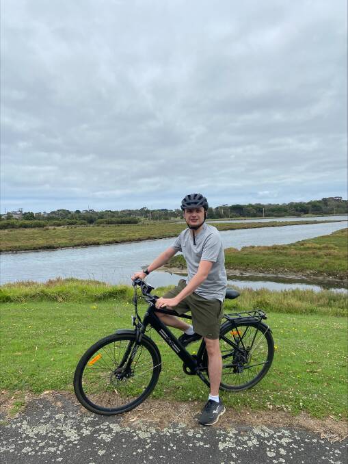 Portland Doctor and former Deakin University Rural Community Clinical School participant Brian Rose on his e-bike. Picture supplied.