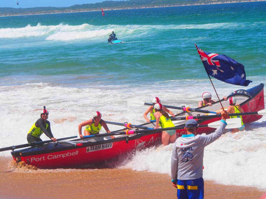 Port Campbell Surf Life Saving Club rowers. Picture by Josh McKenzie. 