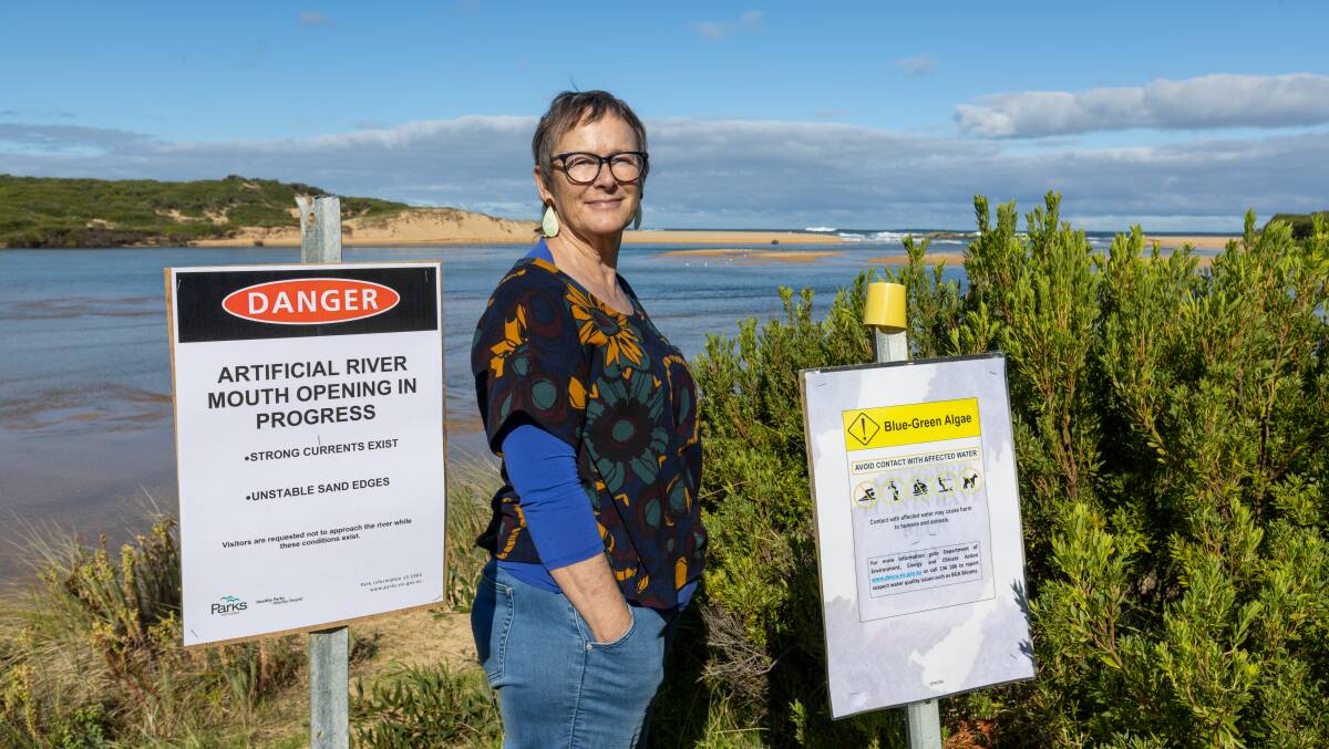 Peterborough resident Barb Mullen is fearful of the impact consistent annual blue-green algae outbreaks on the Curdies River are having on the town. Picture by Eddie Guerrero.