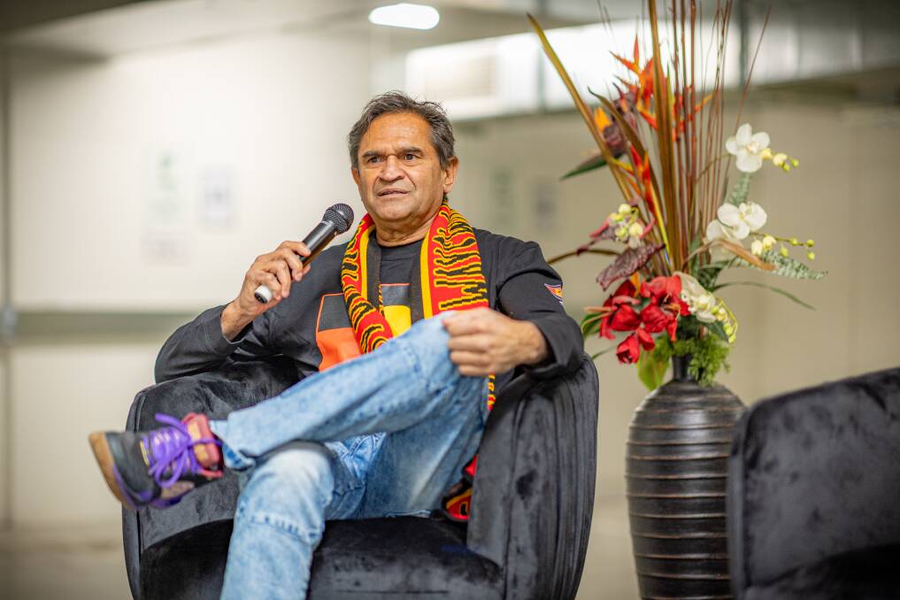 AFL great Nicky Winmar at South West Healthcare's NAIDOC week event in Warrnambool. Picture by Eddie Guerrero