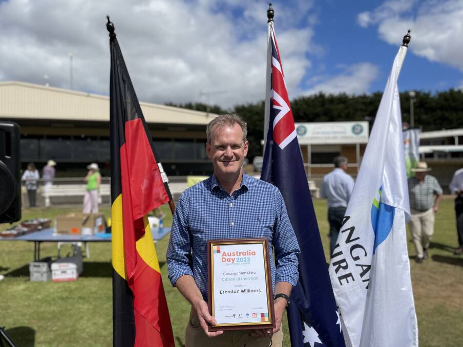 2023 Citizen of the Year and Noorat resident Brendan Williams who has volunteered for more than 30 years.