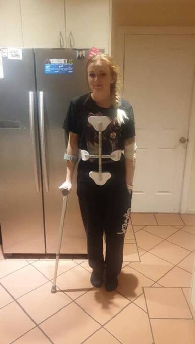 Camperdown's Paige Prout rolled her car up to seven times in 2019 after falling asleep at the wheel. Picture supplied
