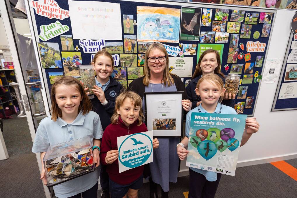 The school has been involved in a variety of environmental programs in partnership with Melbourne Zoo. Picture by Sean McKenna. 
