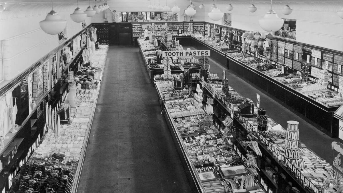 Inside Warrnambool's Coles Variety Store in the early 1950s. File picture 