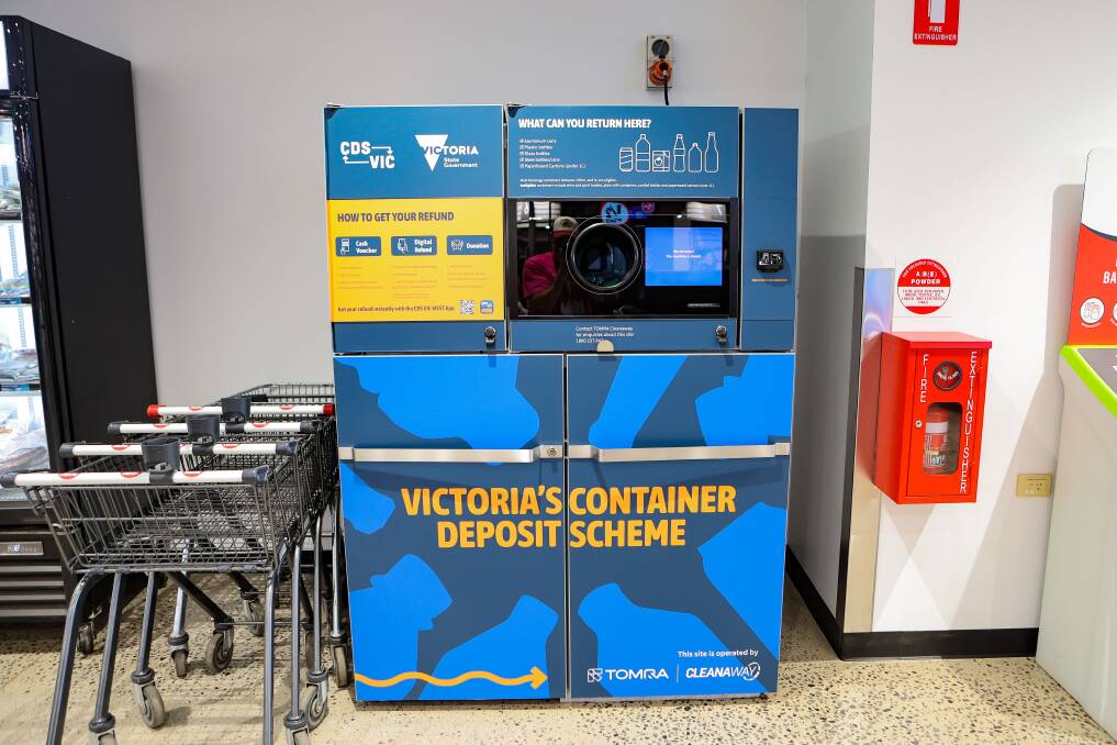 A refund point has been installed at Daly's IGA Koroit. Picture by Anthony Brady