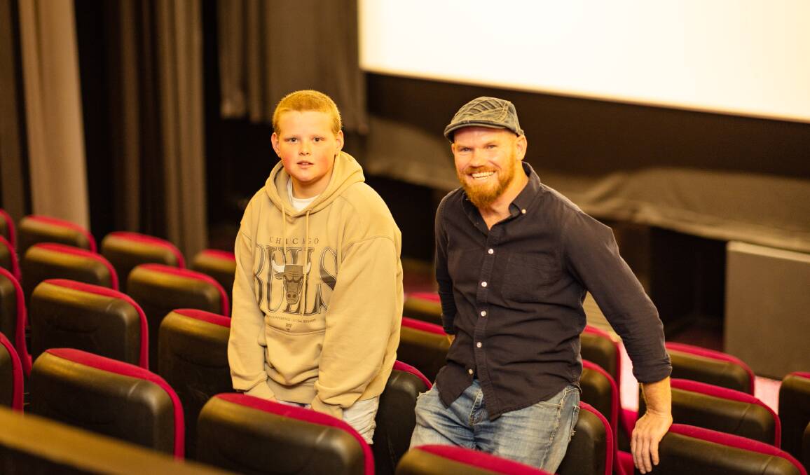 Lachie and John co-stars Ned Van Rooy and Dan Haberfield at Warrnambool's Capitol Cinema. Picture by Sean McKenna