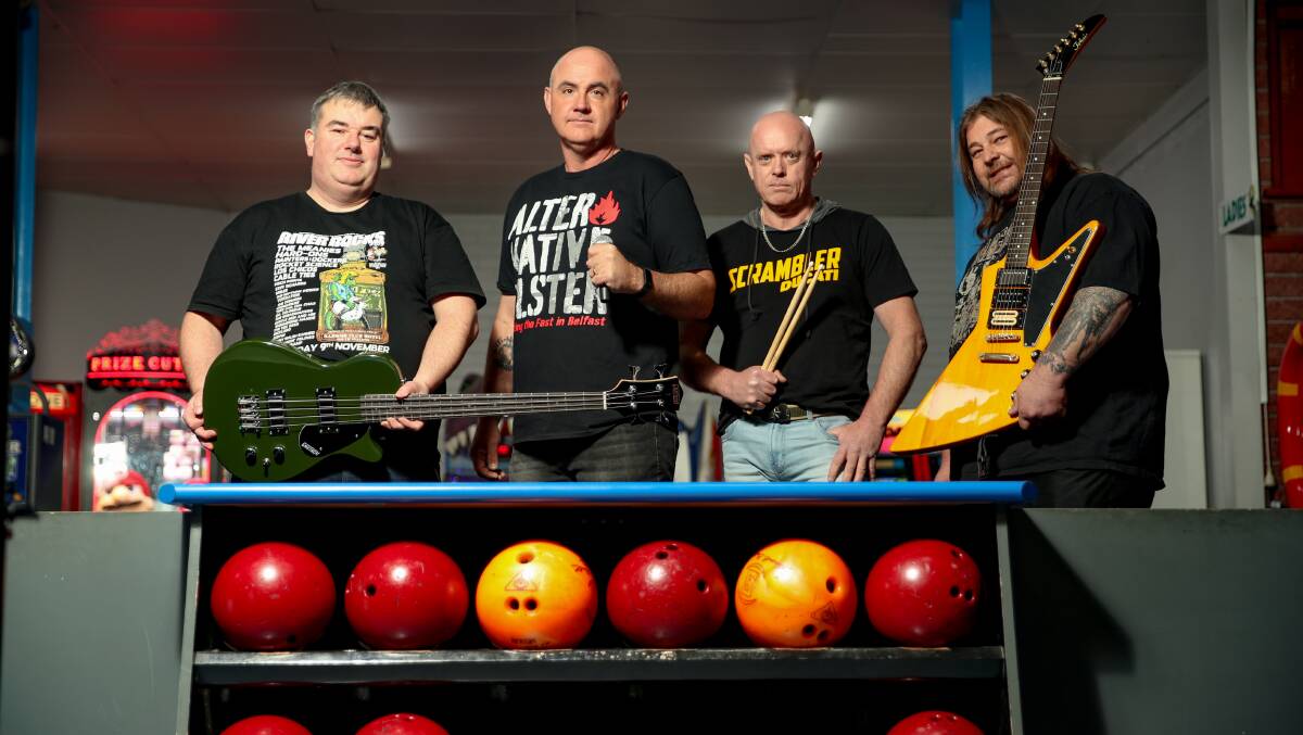 Warrnambool punk band Convict Class comprising Shane Godfrey, Shane Stenhouse, Alistair Wilby and Ben Lakey, will run the new Ignite Music festival in February, 2024. Picture file