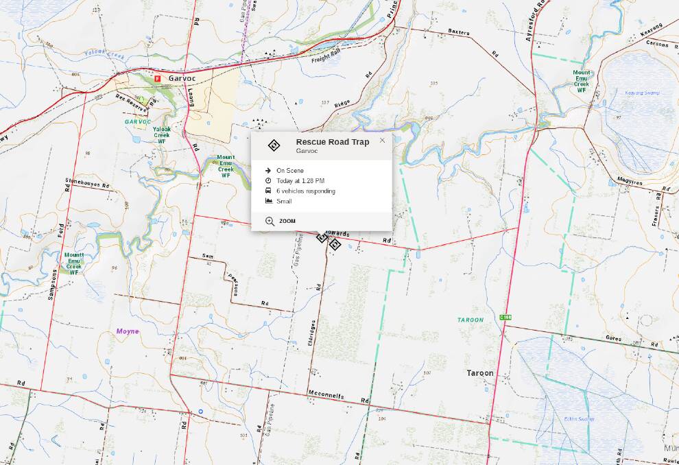 An air ambulance is en route to a two-vehicle crash in Garvoc to transport a man in a critical condition to hospital.