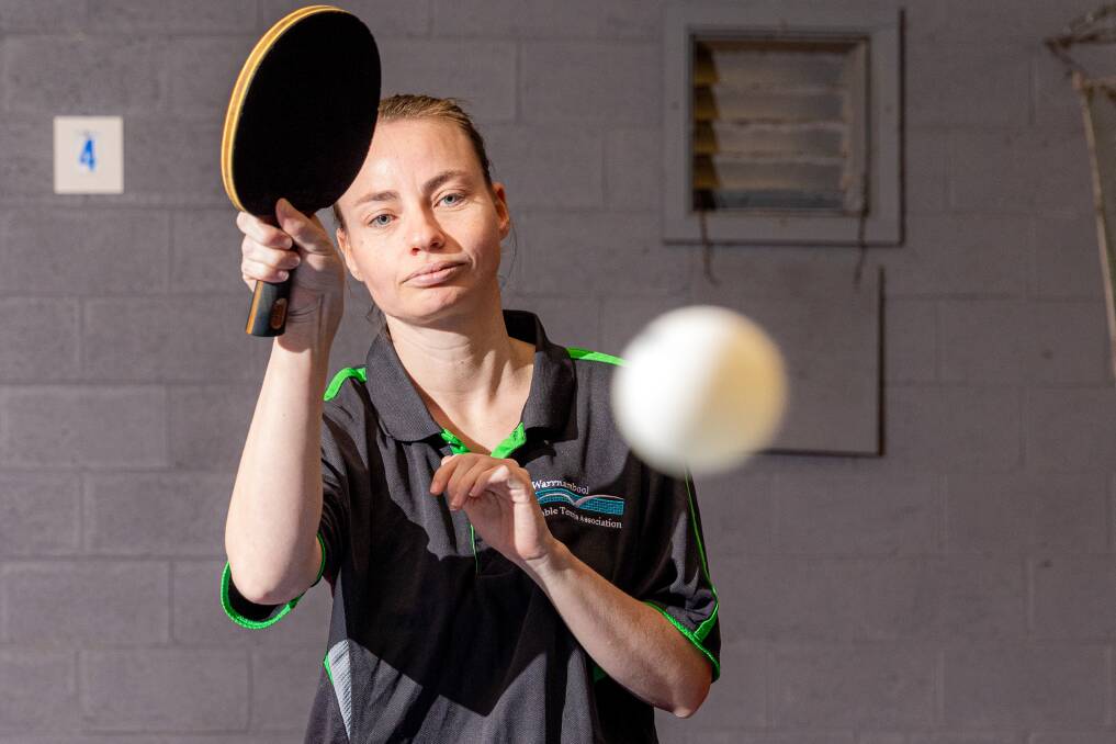 Warrnambool Table Tennis Association's Rebecca Cain hopes to see more women take up the sport. Picture by Eddie Guerrero.