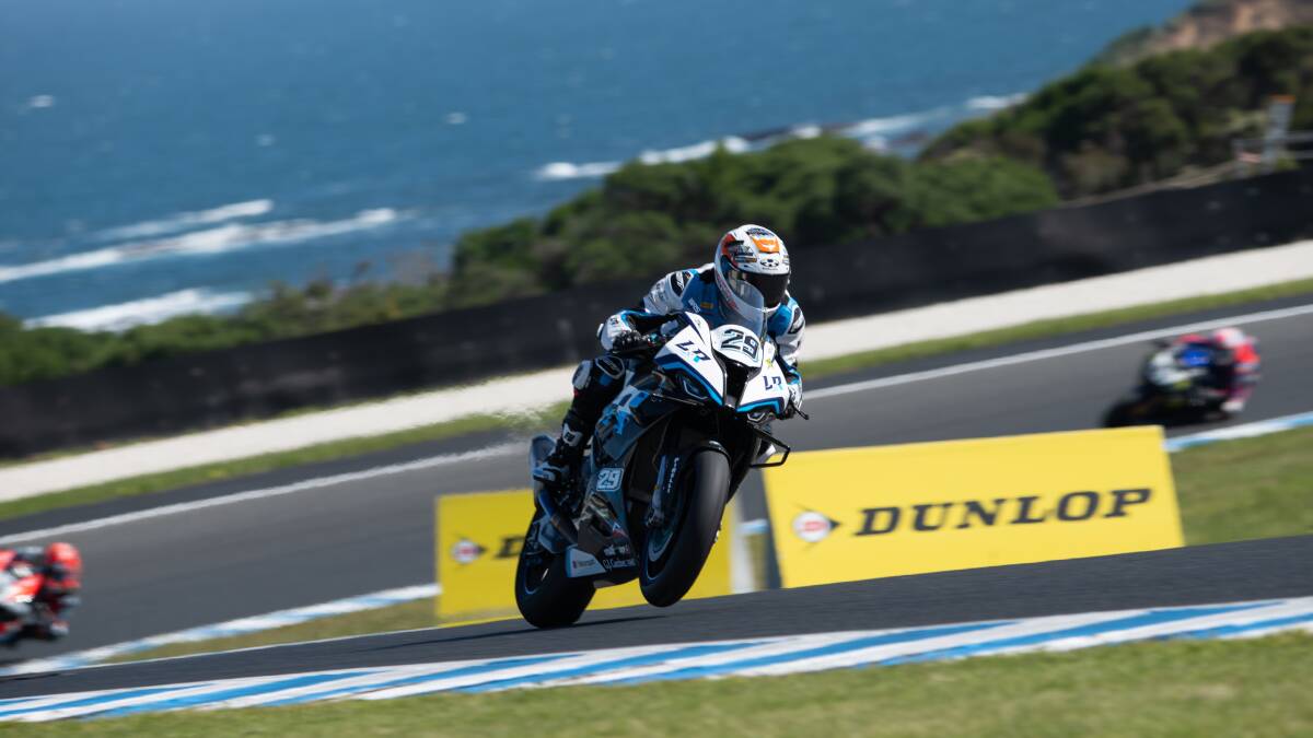 Ted Collins is sitting eighth overall in the Australian Superbikes Championship race. Picture supplied