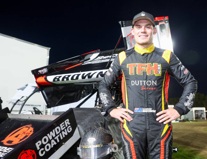 Sydney-based Kaidon Brown is in his second season racing sprintcars for Dickson Motorsport. Picture by Eddie Guerrero