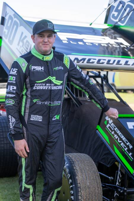 Warrnambool sprintcar driver Corey McCullagh finished sixth in Max's Race on Saturday. Picture by Eddie Guerrero