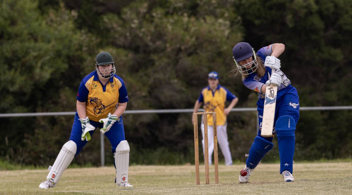Kacey Carman opened the batting for Brierly-Christ Church on Sunday. Picture by Sean McKenna