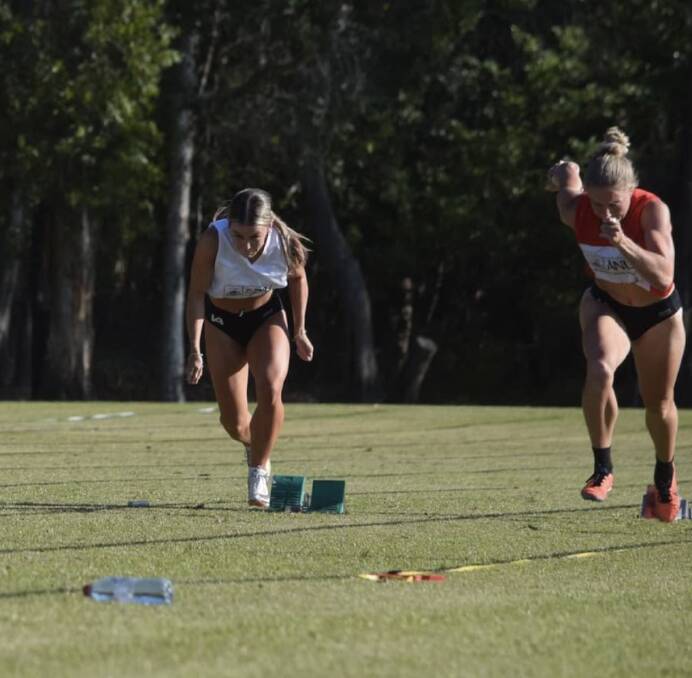 Chloe Mannix-Power (right) is one of several Queenslanders ready to compete in the 2023 Warrnambool Gift. Picture supplied