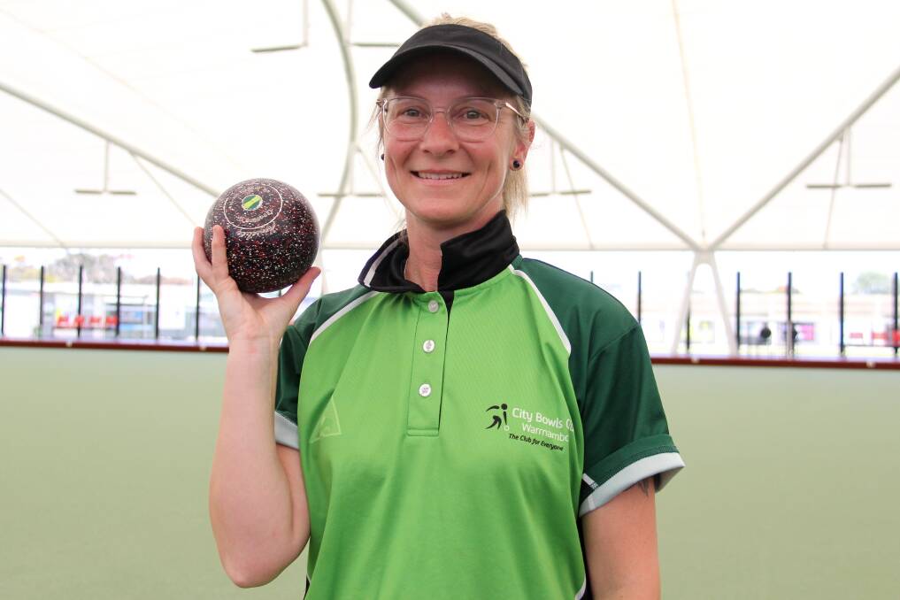 City Memorial's Casey Sheehan is playing her first season of pennant bowls in 10 years. Picture by Meg Saultry