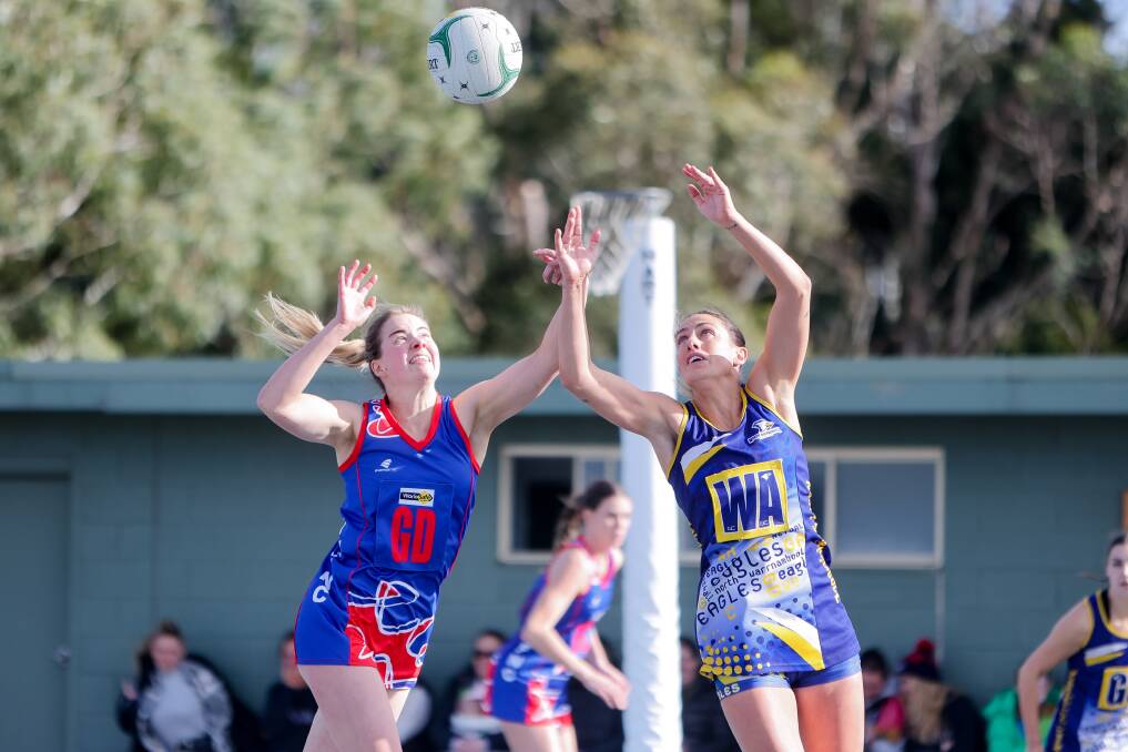 Terang Mortlake defender Hollie Castledine (left) is in her first year at Hampden league level after crossing from Warrnambool and District league club Timboon. Picture by Anthony Brady