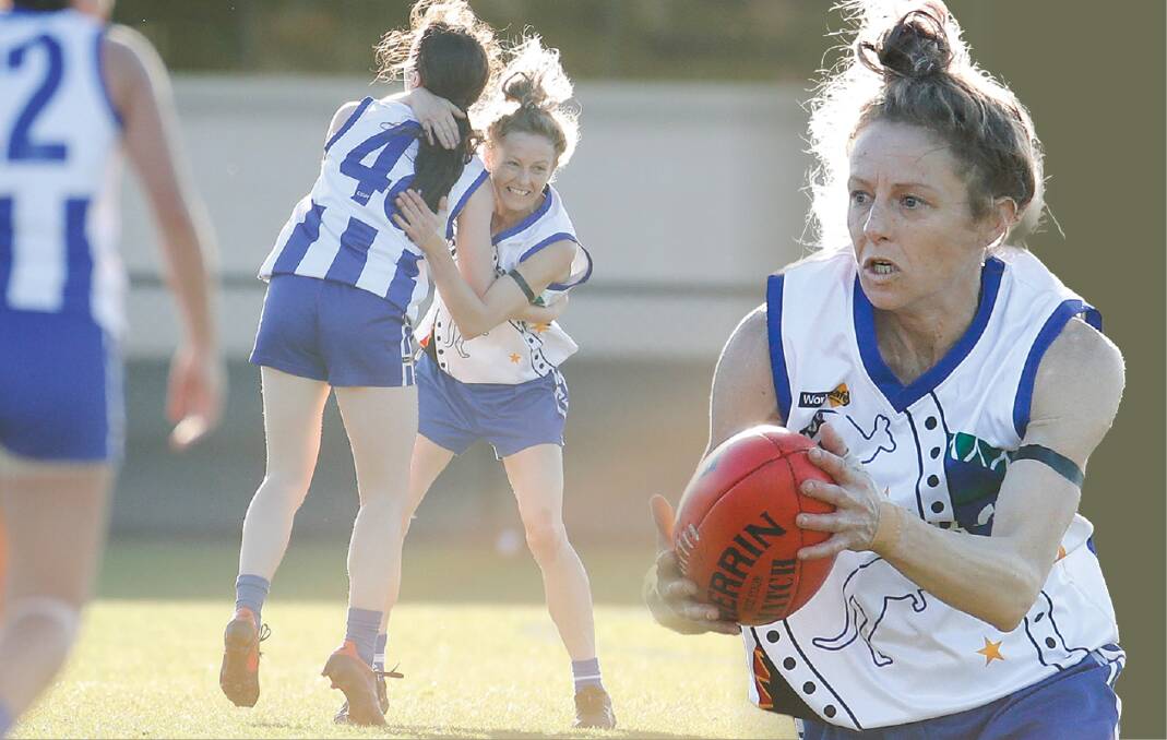Hamilton Kangaroos' Carlie Smith, pictured in last year's WVFFL grand final, is hoping to taste the ultimate success again in 2023. The Roos play Horsham in a preliminary final on Sunday. File pictures